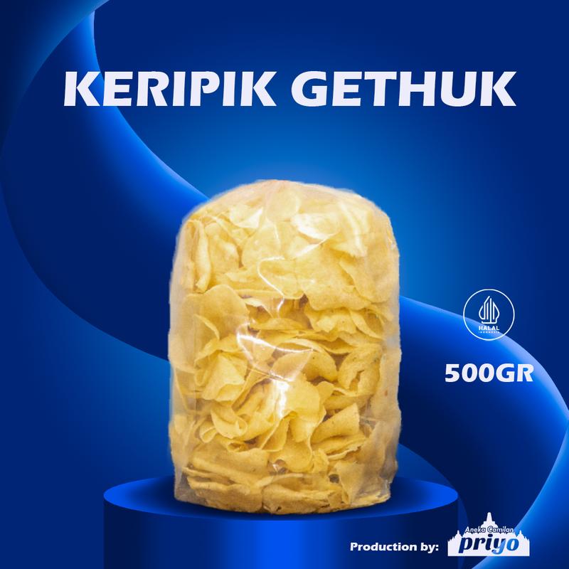 Priyo Keripik Gethuk Original 250-1000 gram Makanan Camilan Cemilan Snack Crispy Pedas Chips Pisang 2