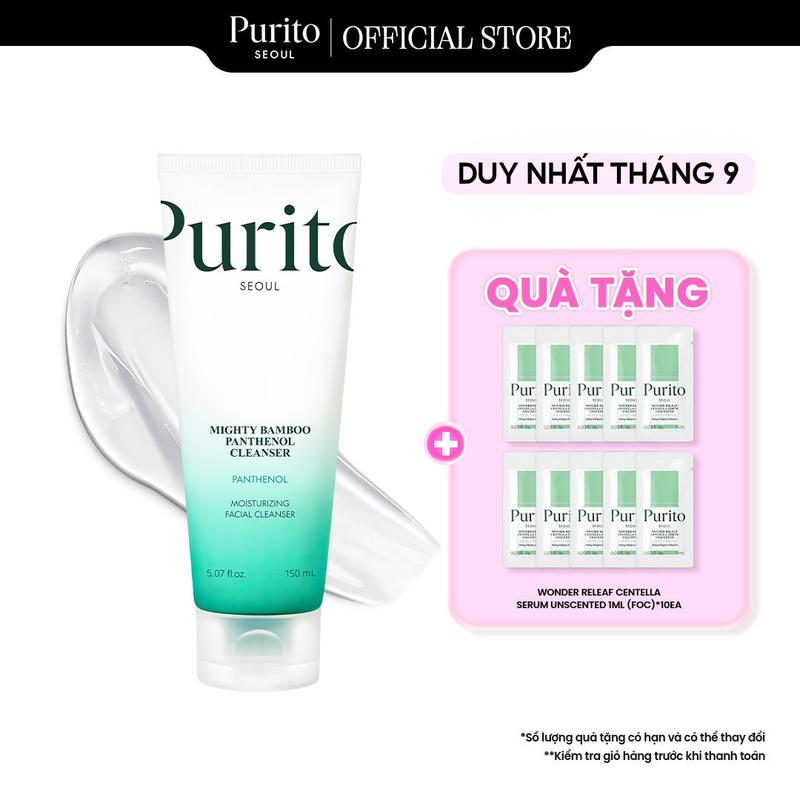 Sữa Rửa Mặt PURITO Mighty Bamboo Panthenol Cleanser 150ml