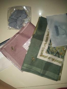 Product Review of (POUCH) PROMO ISI 2 HIJAB SEGIEMPAT MOTIF AZARA VOAL PREMIUM STANDAR PREMIUM LASERCUT LOGO PRINT/ LOGO METAL from n**3 0