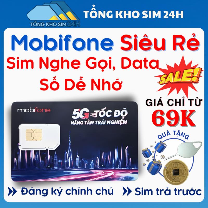  Sim Mobifone Giá Rẻ chỉ từ 69k đầu 08 07 sim trả trước nghe gọi vào mạng dễ nhớ  ĐKCC để SD  