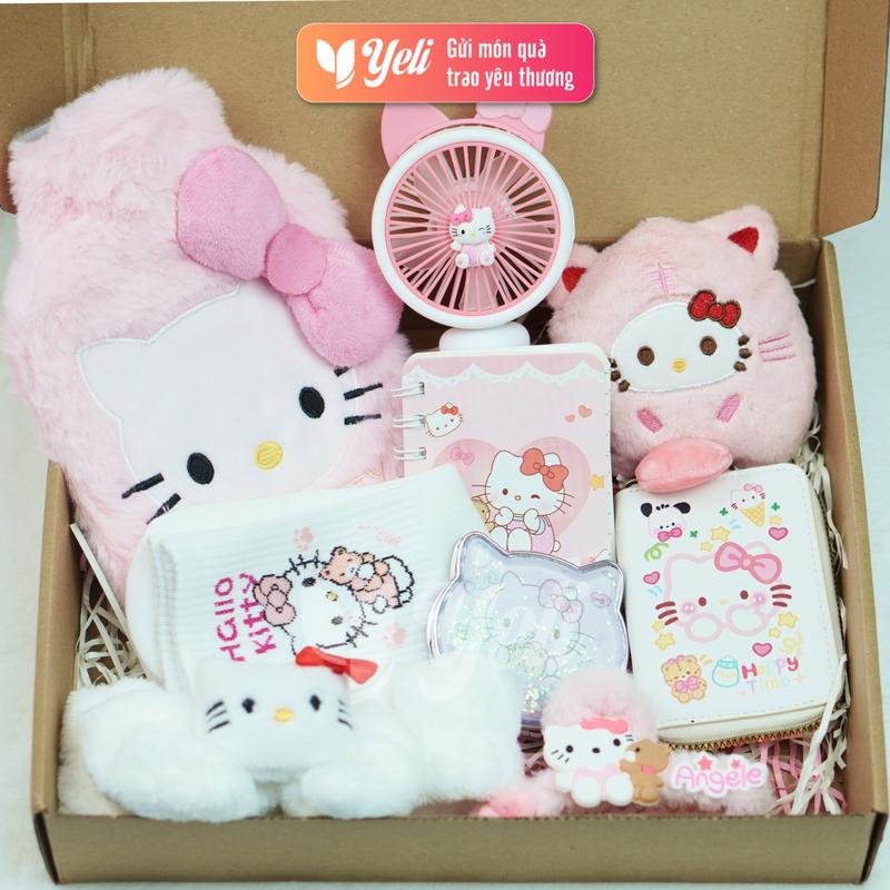 Combo quà tặng gấu dâu phụ kiện, set quà tặng đáng yêu dễ thương Loopy, Hello Kitty, Kuromi nhân dịp sinh nhật, ngày lễ Yeli 5