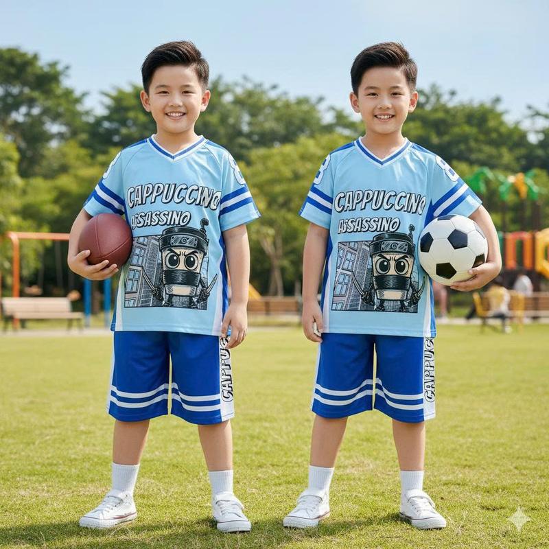 [G92] 12-50kg Bộ bé trai in 3d thun lạnh mềm mịn hoạt hình mặc nhà, đi học