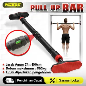 NICEGO Pull up Bar Chin Up 74-100cm Adjustable Door Chinning Alat Olahraga Rumah