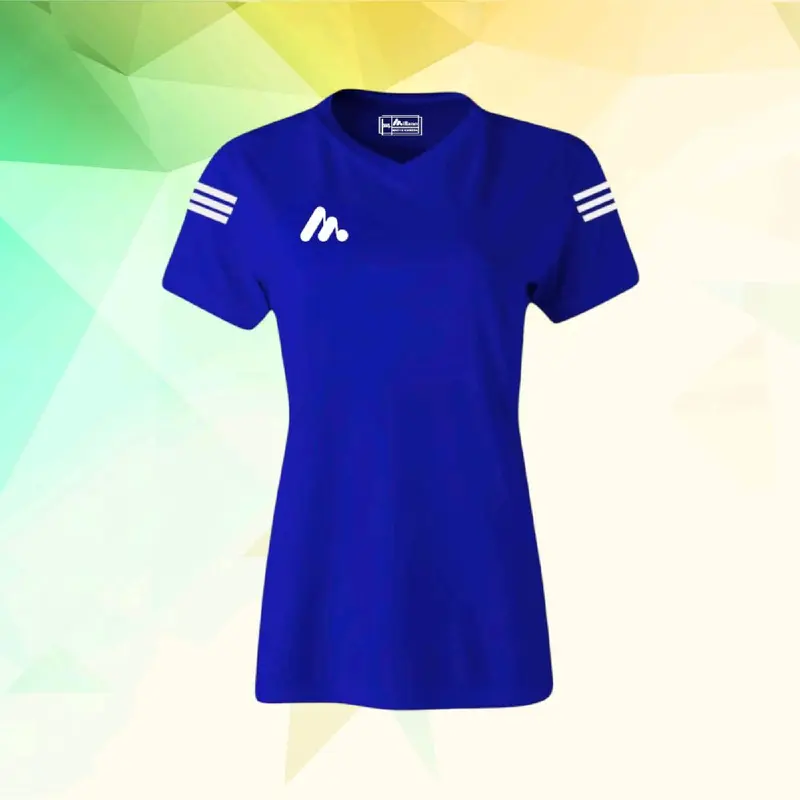 Baju Olahraga Wanita Dry Fit Model V-Neck Lengan Pendek - Premium Quality Sport T-shirts Kaos 6