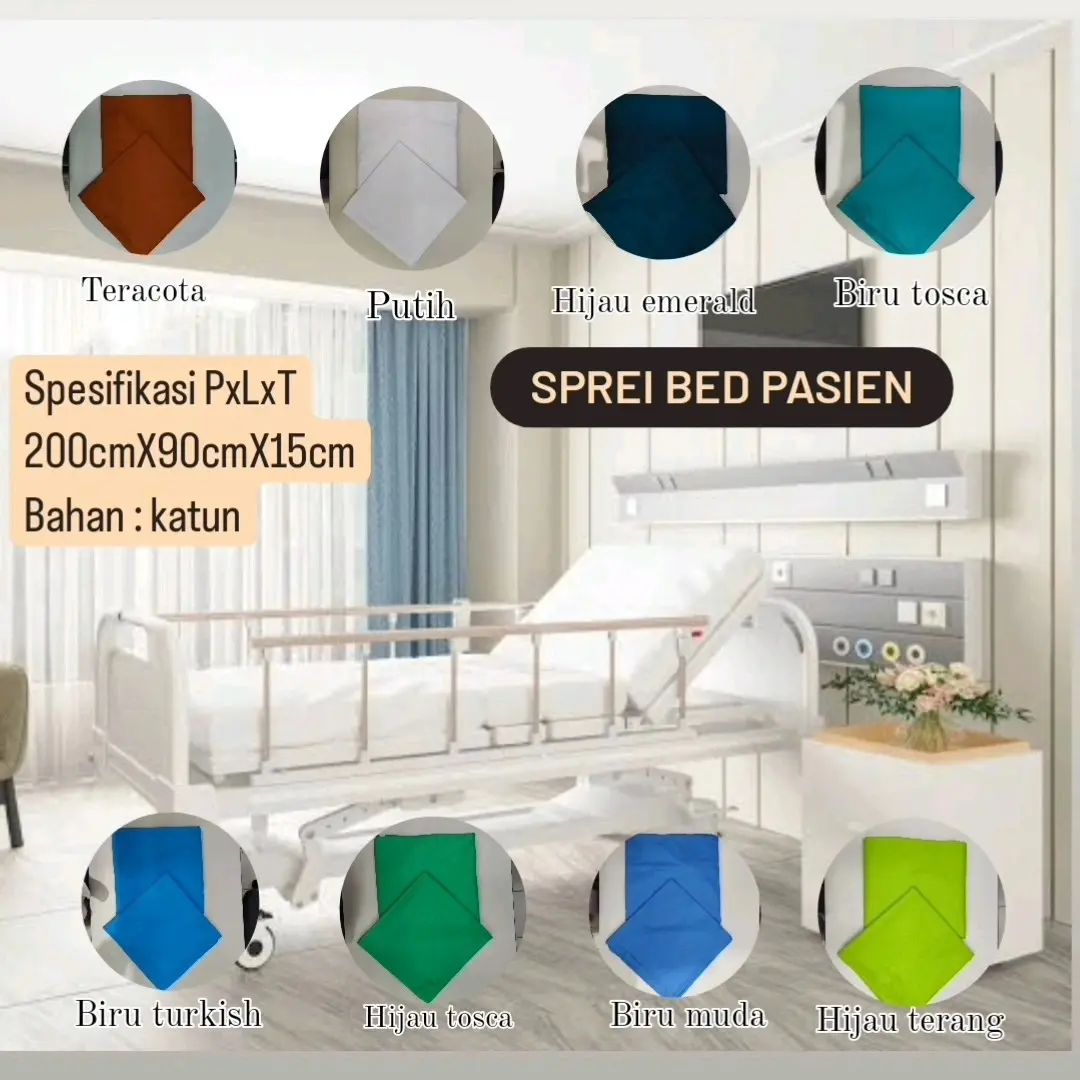 Sprei Bed Pasien RS /Laken Bed Pasien / Sprei Pasien / Sprei UKS / Sprei Klinik Rawat Inap
