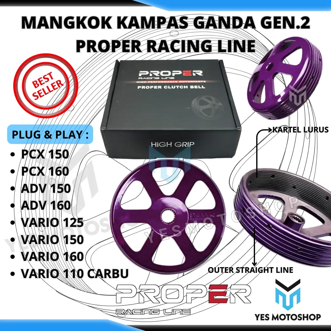MANGKOK KAMPAS GANDA PROPER RACING LINE VARIO 125 VARIO 150 VARIO 160 PCX 150 PCX 160 ADV 150 ADV160