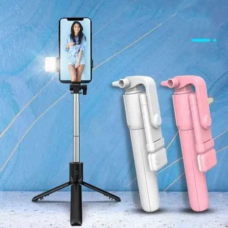 Tongsis Tripod R1 Bluetooth Remote Shutter 3 in1 Mini Tongkat Narsis Monopod Remot Wireless 6