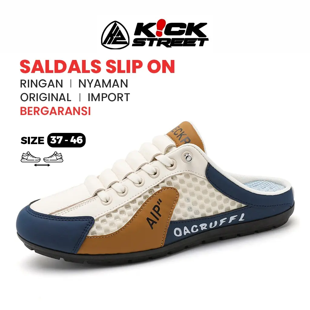 Sepatu Slip On Pria 39-45 Terbaru Sneakers Casual Slop Kerja Cowok Laki Lak Shoes Sendals Kasual D-5