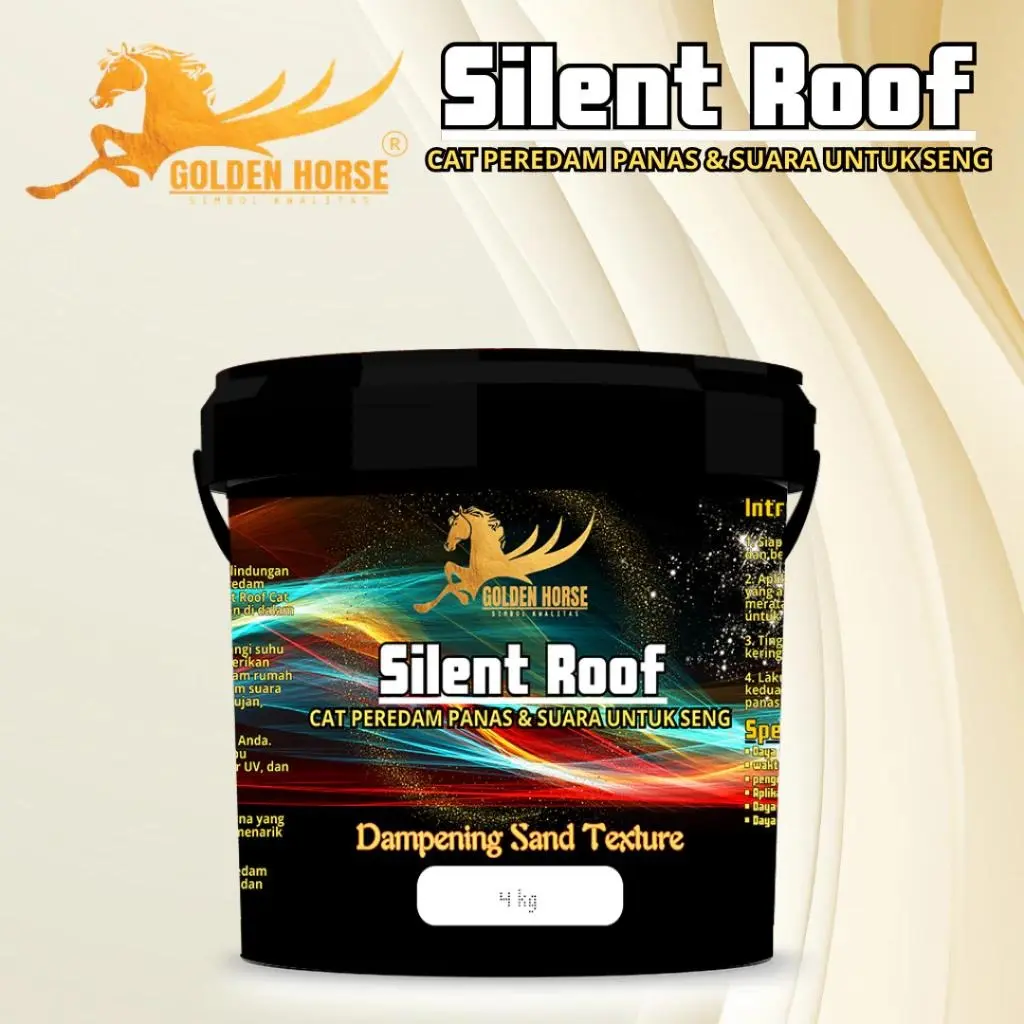 Cat Peredam Suara dan Panas untuk Seng Silent Roof 4 Kg - Golden Horse Paint