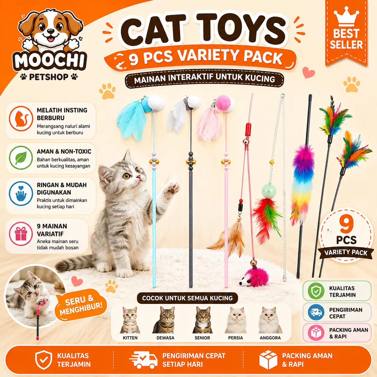 Pet Mainan Kucing Buntut Tikus Cicak Mouse Tail Silicone Cat Teaser Pet Mainan Interaksi Tongkat - Mainan Interaktif TONGKAT UBIN TEMPEL Mainan Bulu Tongkat Lentur Bisa Di Lepas Pasang Untuk Kucing Anjing -Mainan Kucing Tongkat Boneka Lonceng Interaktif