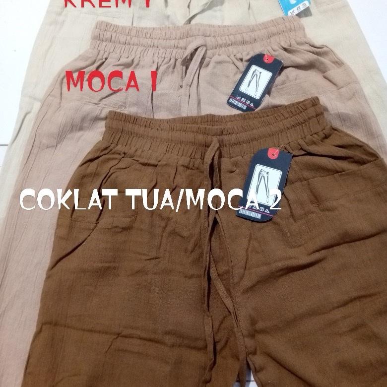 HARUKA PANTS LINEN CRINKEL SUPERJUMBO MUAT SAMPAI 100kg Wanita 8