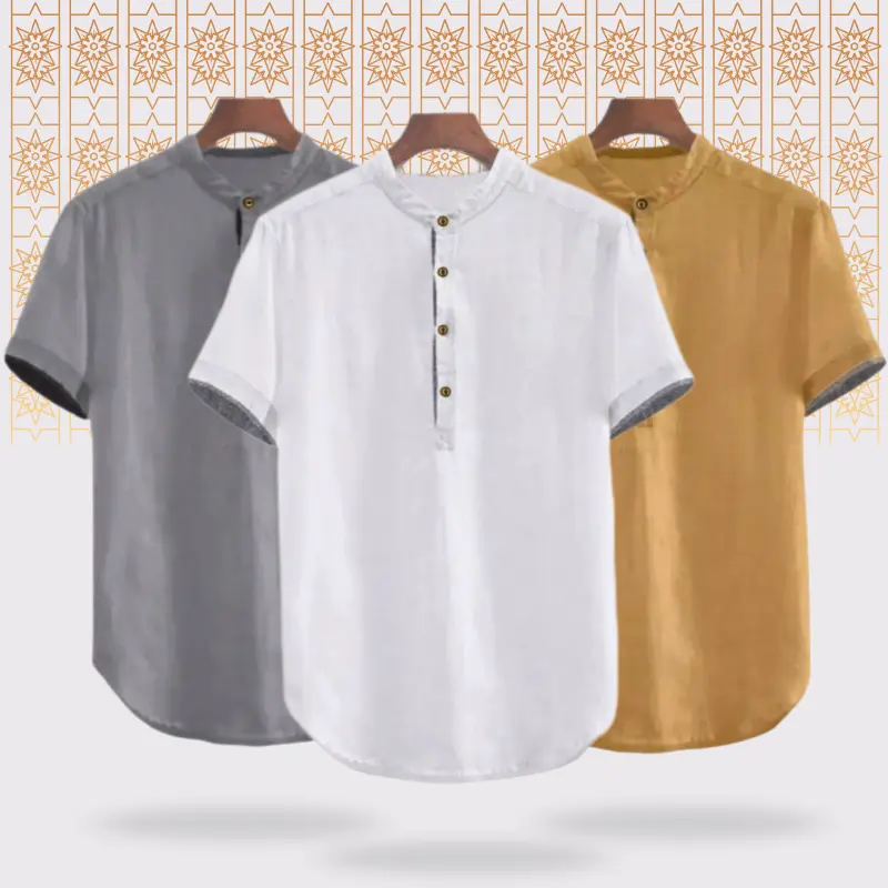 Baju Koko Lengan Pendek Pria Dewasa Koko Kurta Hanafi Koko Casual Matt Katun Premium Kain Lembut