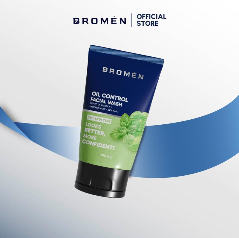 BROMEN OIL CONTROL FACIAL WASH 100mL | SABUN Pembersih MUKA BERMINYAK | SKINCARE COWOK | PERAWATAN WAJAH MINYAK BERLEBIH Pria 3