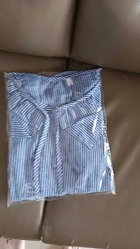 Product Review of Korean style Women Blouse baju wanita casual Long Sleeve Stripe shirt Tops Lady Clothing from j**g 0