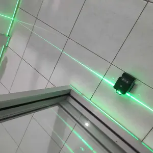 Dewei waterpass laser 4D laser level 8/12/16 line laser tukang bangunan tingkat semangat 2 baterai Tersedia di luar ruangan