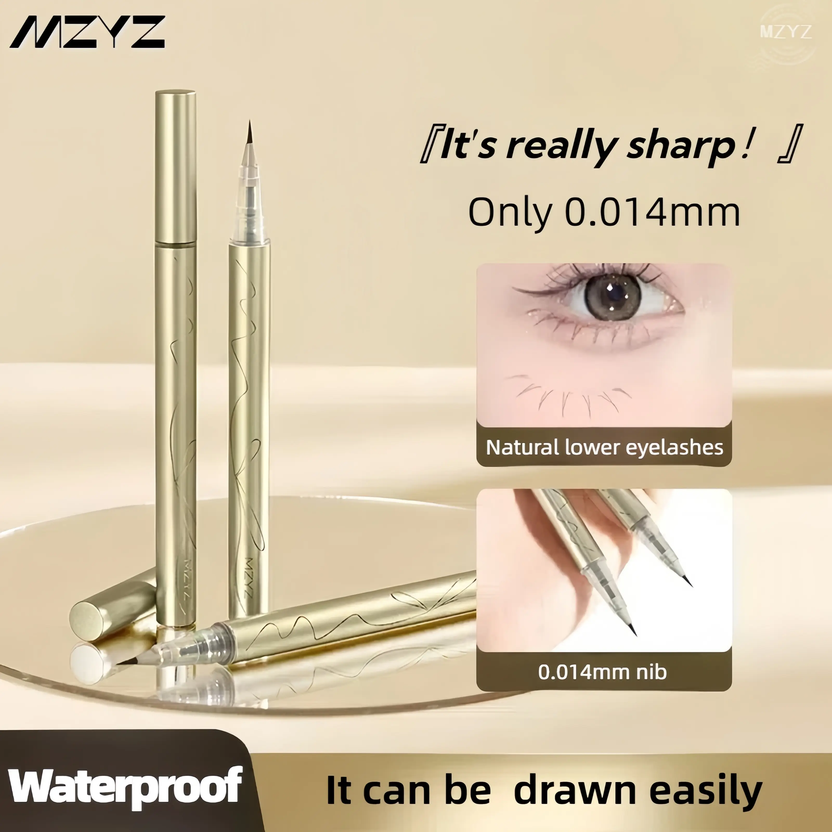 MZYZ Waterproof Ultra-slim 0.014mm Eyeliner Pencil Soft Long Lasting