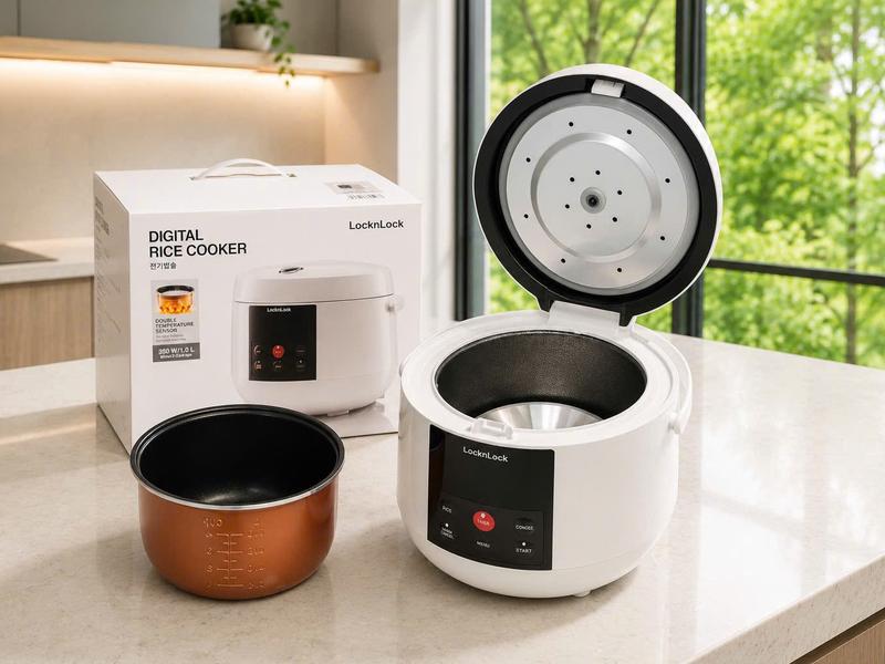 NỒI CƠM ĐIỆN TỬ LocknLock Digital Rice Cooker EJR313WHT – 1L