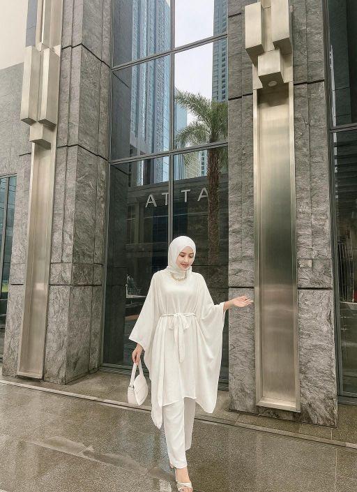 DRS Kaftan Tunik Sahara Original Tunica Outfit Kondangan & Lebaran Kekinian Terbaru / Baju Muslim Wanita / Atasan Kelelawar / Gamis Crinkle Hijab Airflow Syar’i Mewah Simple