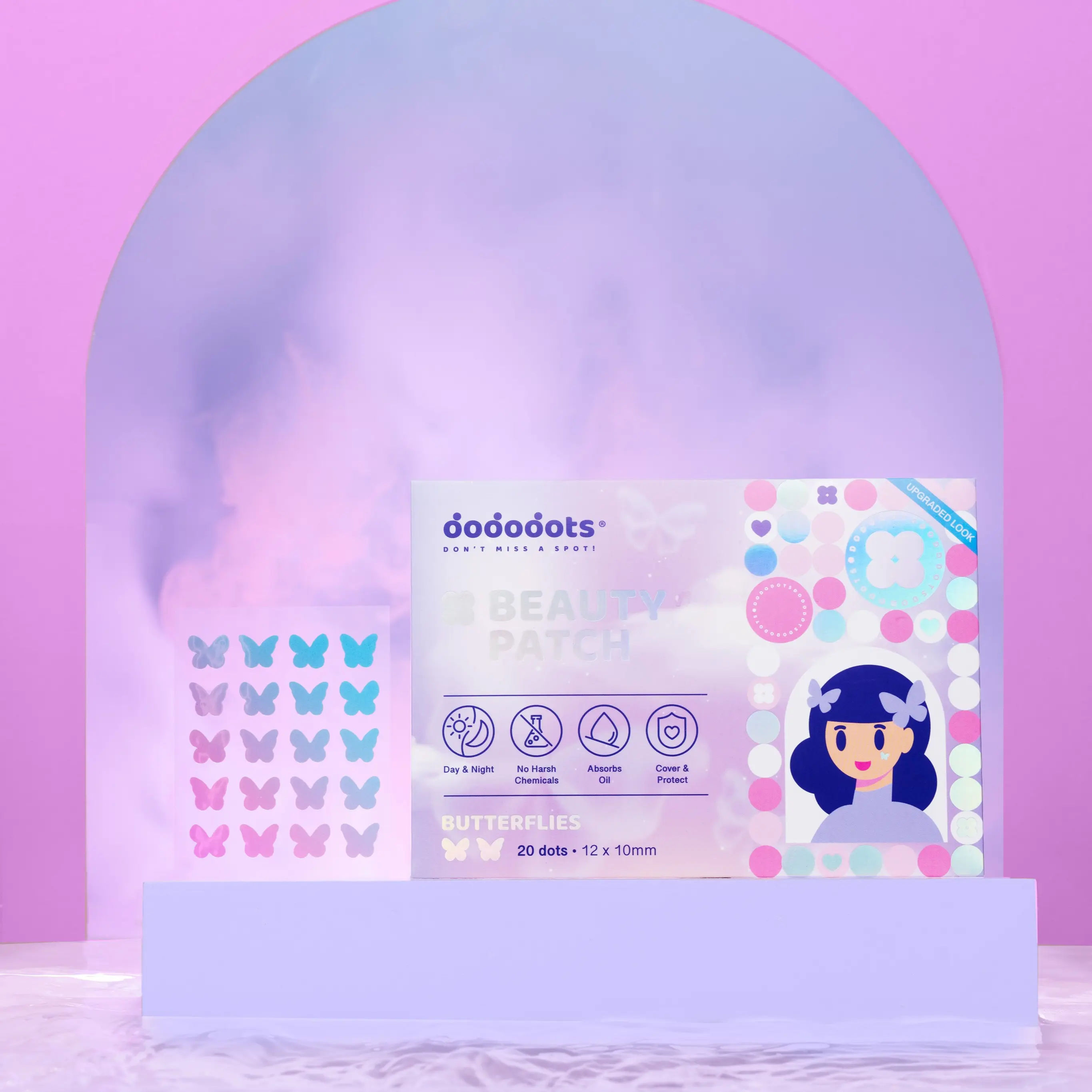 Dododots Beauty Patch | Butterflies | Holographic Pimple Patches | Cute Butterfly Star Cloud Acne Patch | 100% Hydrocolloid Face Stickers | Cute Face Stickers