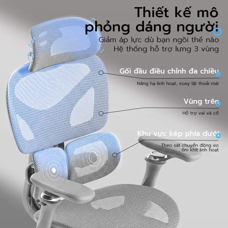 ghế công thái học Xpanse T9 ghế gaming đệm lưng kép 4 lò xo, lưới du pont ghế xoay văn phòng ghế làm việc | BigBuy360 - bigbuy360.vn