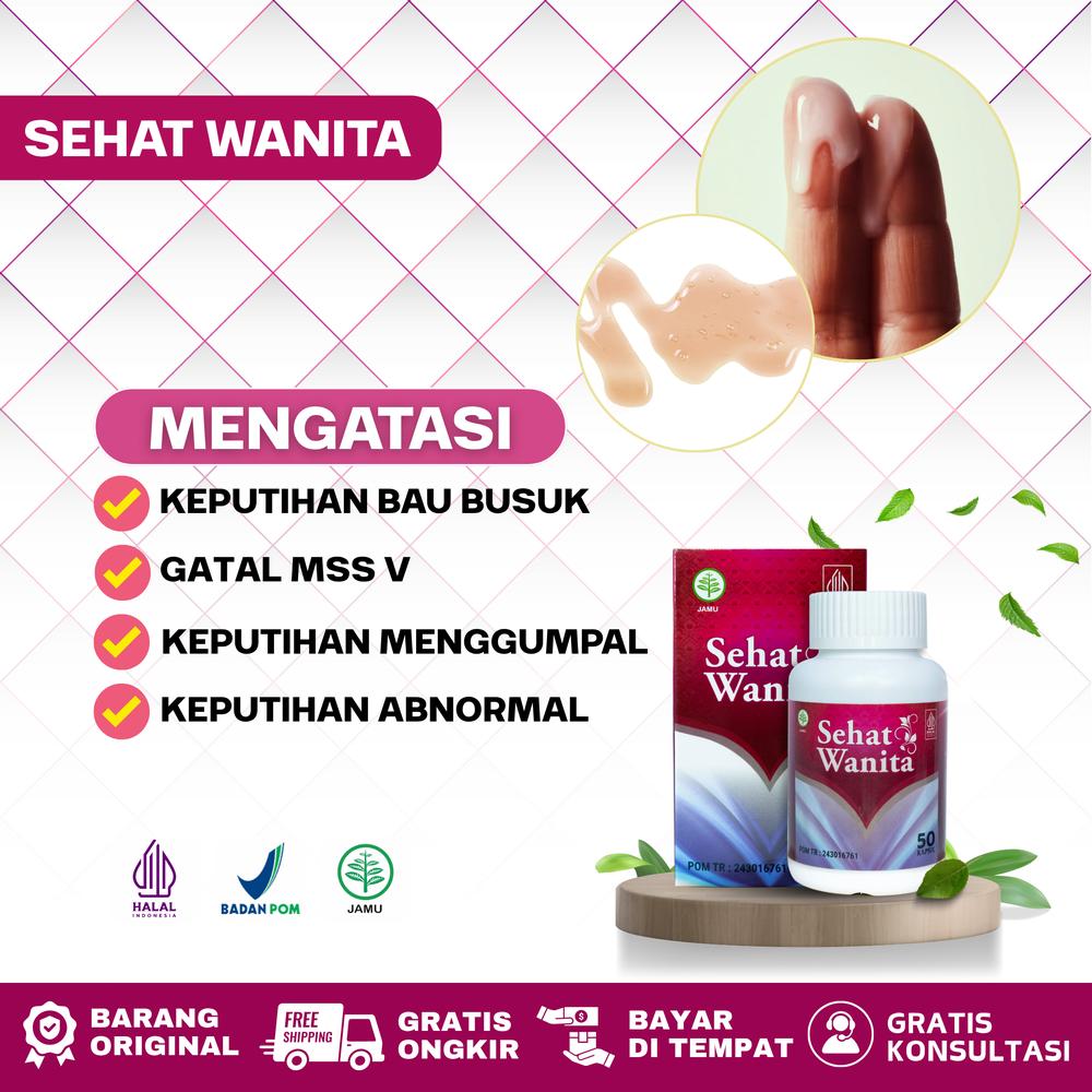 Sehat Wanita Penghilang Keputihan Bau Busuk, Keputihan Menggumpal, Keputihan Berkelanjutan, Miss V Berjamur Gatal Isi 50 & 100 Kapsul Original BPOM HALAL - Isi 50 Kapsul