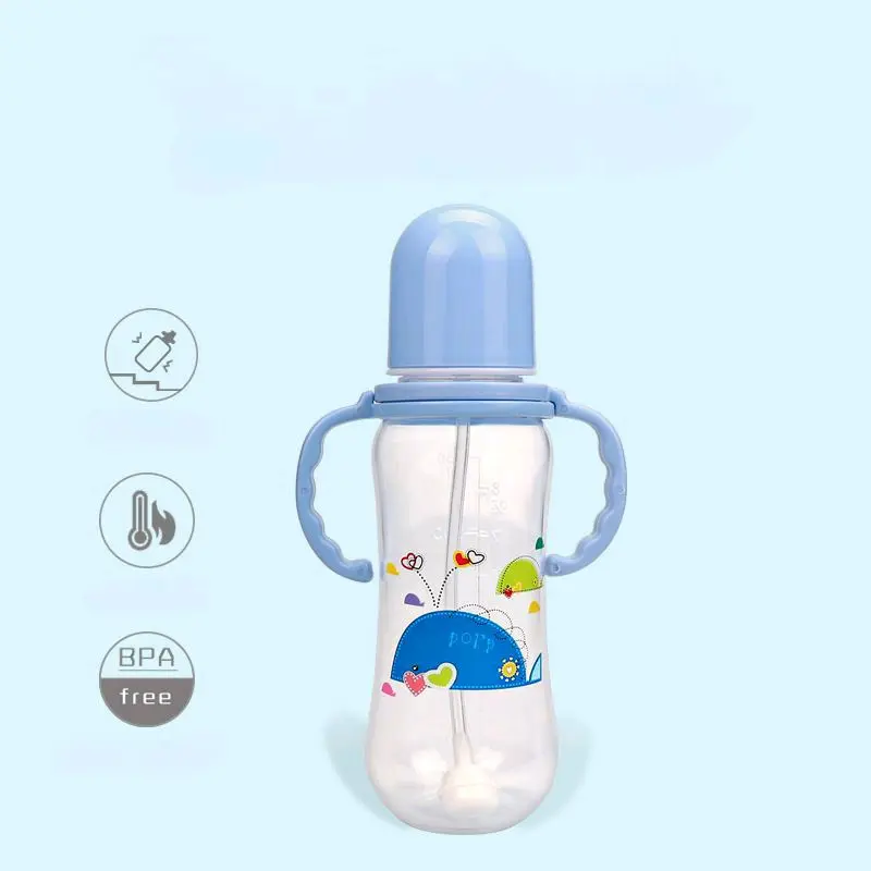 Milistore10 - Botol susu 250ml dengan pegangan dan dot anti tumpah Bayi Bottle 5