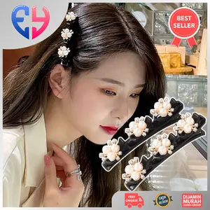 Jepit Rambut Wanita Fashion Korea Unik Dengan Manik Cantik Mutiara Aksesoris Kepala KCR06 COD Anak Dewasa