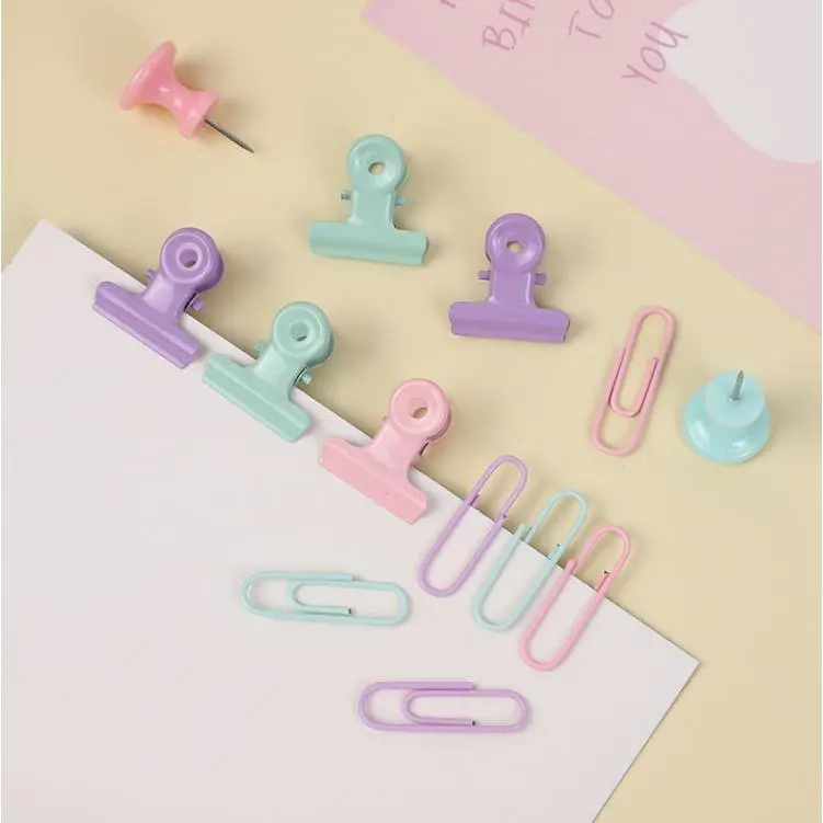 Klip Push Pin Penjepit Buku Paku Kertas ATK Aesthetic 1 Set 2
