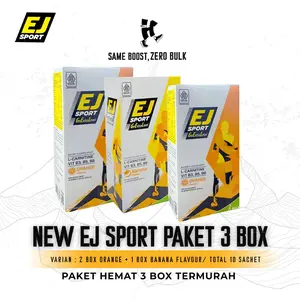 PAKET NEW EJ SPORT 3 BOX (2 ORANGE + 1 BANANA) Energy Juara - Penambah Stamina Termurah!! EXP Panjang !!