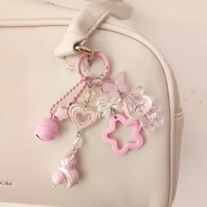 Gantungan Tas Manik Manik Love Teddy Bear bag Charm Aestetic Wanita Phone Charm gantungan Hp