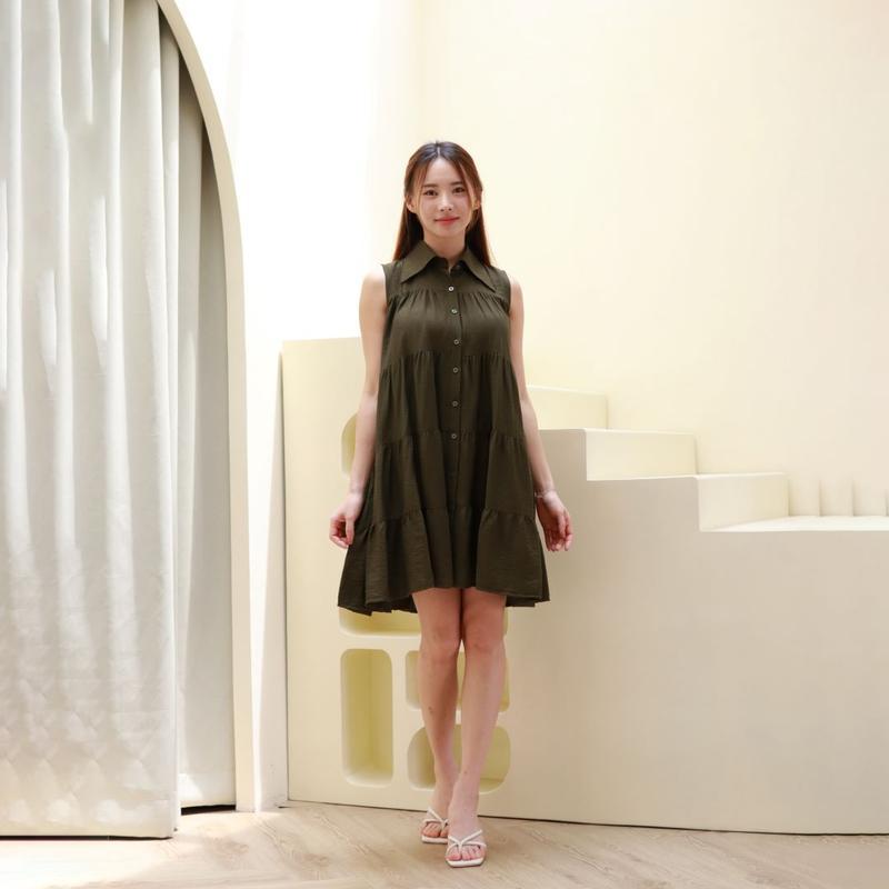 NAUREEN MIDI DRESS DASTERTREANDY DRESS CASUAL MIDI DRESS RAYYON daster wanita kekinian 2
