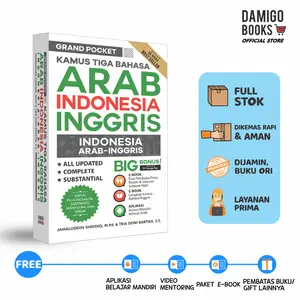 [DAMIGOBOOKS STORE] Kamus Lengkap ARAB INGGRIS INDONESIA-Grand Pocket Kamus 3 Bahasa Terupdate, Bonus Materi Percakapan & Cara Baca