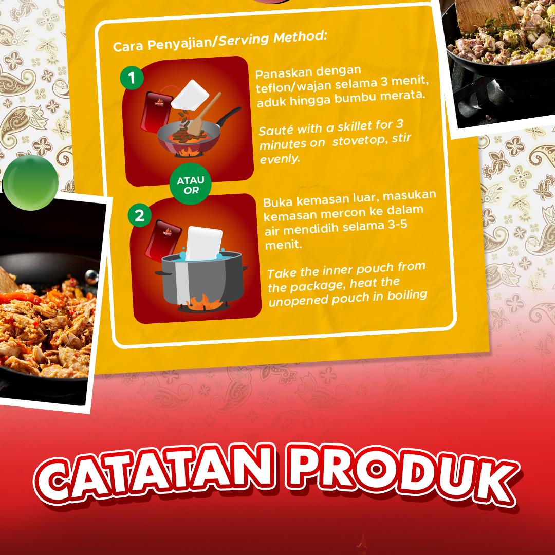 Mercon Merah Putih - 1 PACK RENDANG SAPI (150 GRAM) Daging Food Instan