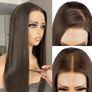 Wig Half lace Closur 13x6 Premium Synthetic Bebas Belahan Panjang 65 Cm berat 200 Gr
