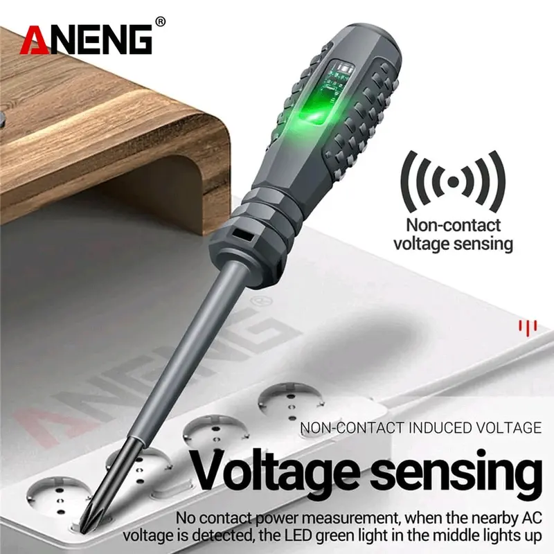 ANENG Obeng Tespen Tester Pen With Duel LED indicator Plus Cross - B05 0