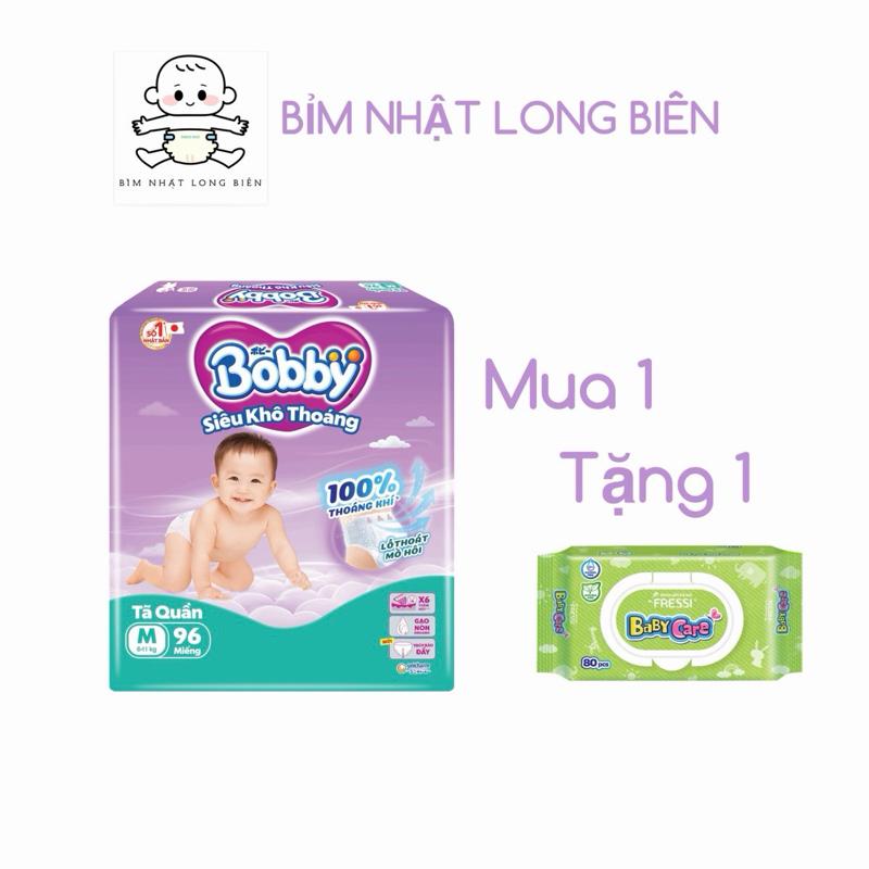 Tã quần BOBBY ULTRA + tinh chất gạo non mỏng size M96/L88/XL76/XXL70 miếng