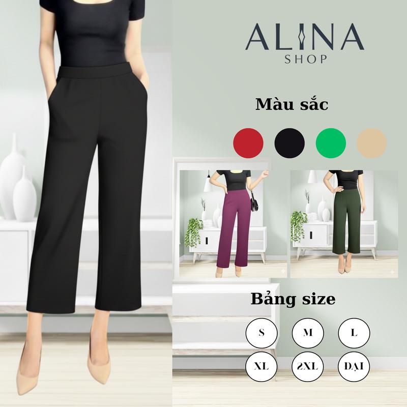 [GIÁ TẬN XƯỞNG] Quần Lửng Lưng Cao Cạp Chun Quần Ống Suông Nữ,Quần Tây Nữ Chất Thun Solen, Quần Ống Đứng Suông Bigsize 100kg xuân hạ thu đông MÃ Q002