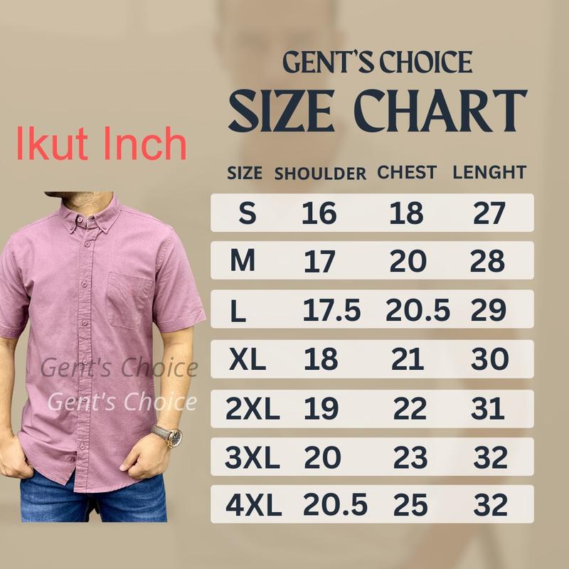 Product Introduction of MANDARIN COLLAR SHORT SLEEVE (PENDEK) PREMIUM QUALITY OXFORD COTTON KEMEJA 0