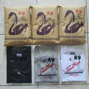 SHAWN SWAN BRAND 1 pcs Kaos Dalaman Oblong Dan Singlet Pria Putih ABU & Hitam Polos 34-46 kaos dalam Dewasa