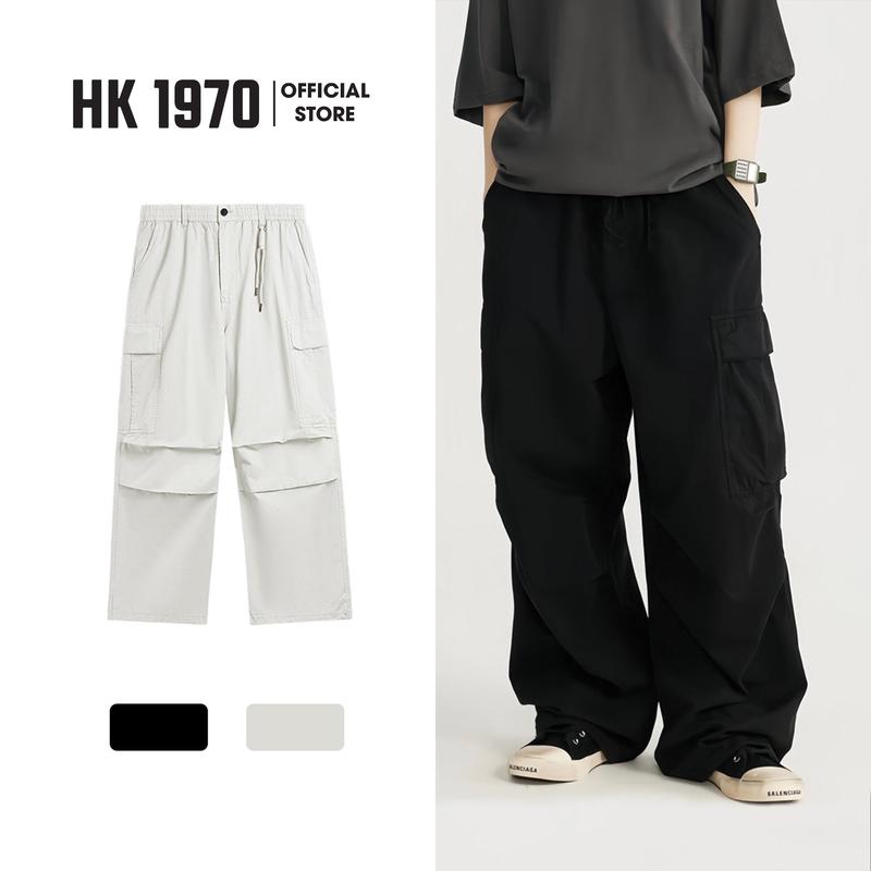 Quần Ống Rộng Túi Hộp 2 Túi Nam Nữ Có Dây Rút Unisex Quần Túi Hộp Vải Gió Phong Cách Hiphop Đường Phố Q331 Menswear Pants