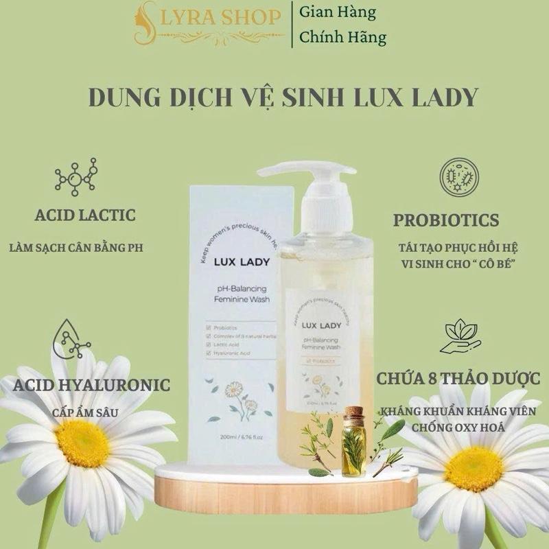  HN5-N21- Dung Dịch Vệ Sinh Phụ Nữ Lux Lady 200ml _ Thành Phần Thiên Nhiên Dưỡng Ẩm Cân Bằng pH 