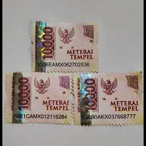 Paketan Materai 30 Pics Cocok untuk Kebutuhan Kantor dengan Desain Tempel dan Nomor Unik