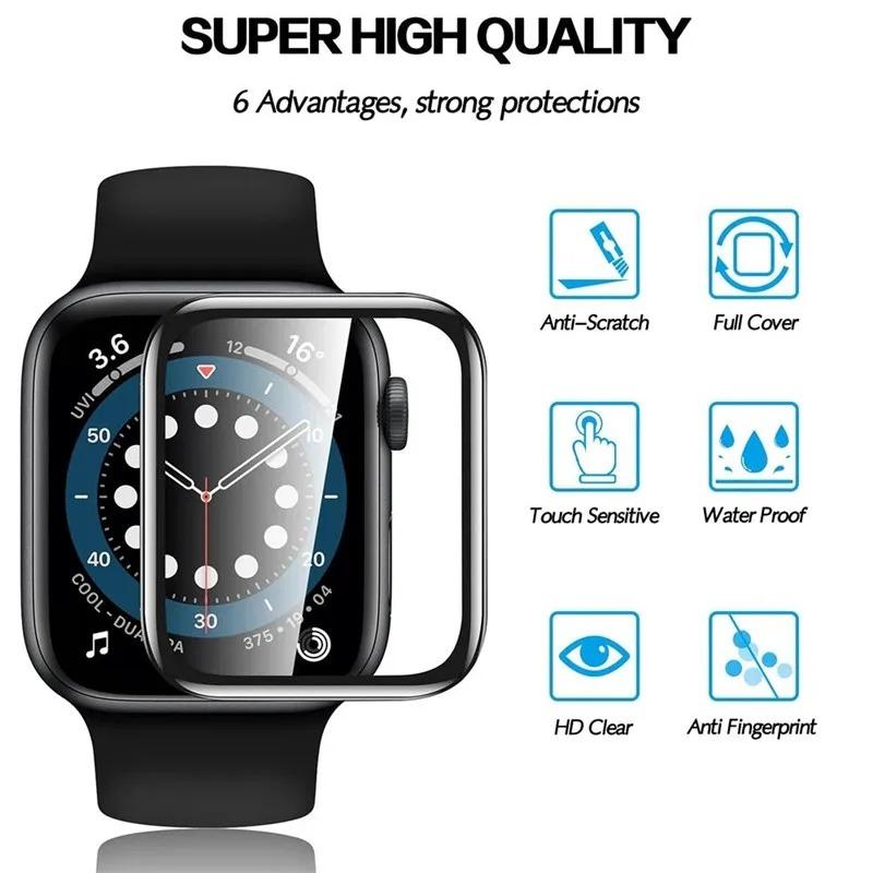 Miếng Bảo Vệ Màn Hình Cho Apple Watch Ultra 2 49Mm Dòng 9 41Mm 45Mm 7 6 SE 5 9 8 40MM 41MM 42MM 44MM 45MM 38MM Màng Gốm Cho iwatch Không Phải Kính 2