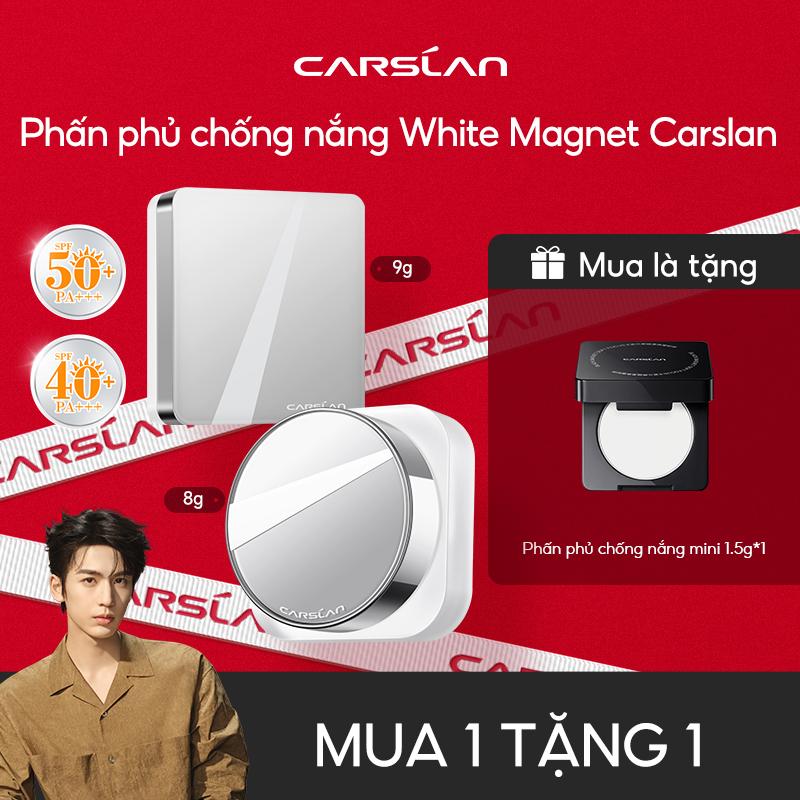 [trangtrankoc] Phấn phủ chống nắng White Magnet Carslan SPF 50+ PA+++ 9g Đều màu mịn da ngay Nắng nóng bám nền lâu+[Mua 1 tặng 1]phấn nén mini 1.5g*1