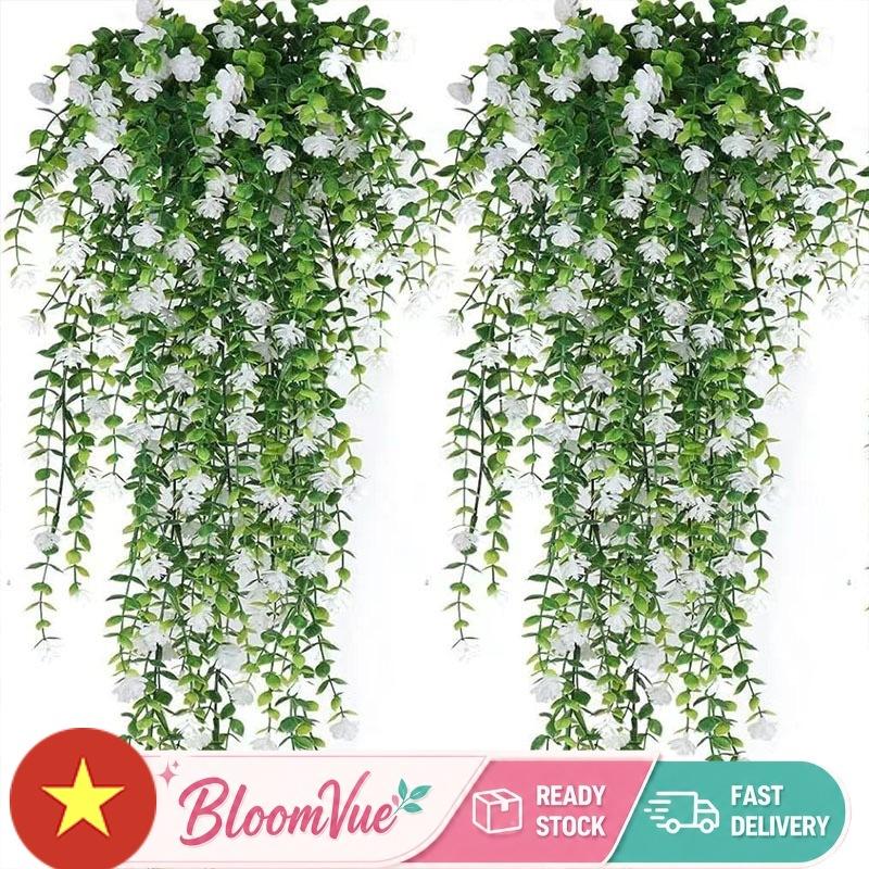 80cm Cây Giả Treo Tường Dây Leo Nhân Tạo Kèm Chậu Trang Trí Nhà Cửa Văn Phòng…