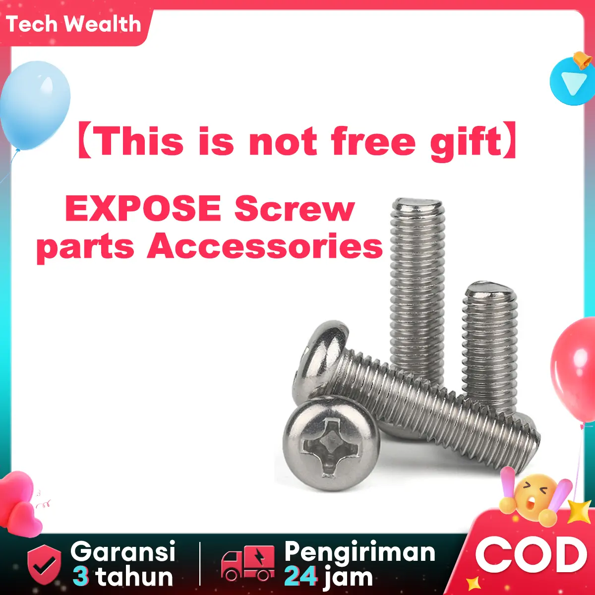 【5 This link extend the warranty prompt, which can be extended to 2 years】Household appliance screw product screw products with screws8 Hardware