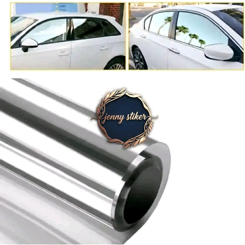 Sun Protector Kaca Film Mobil Sparta Silver Anti Panas One Way Reflektif 40% 60% 80% Promo Beli 5m Car Gratis 1 Mini Scraper Kaca Film Mobil One Way Reflektif Mobil