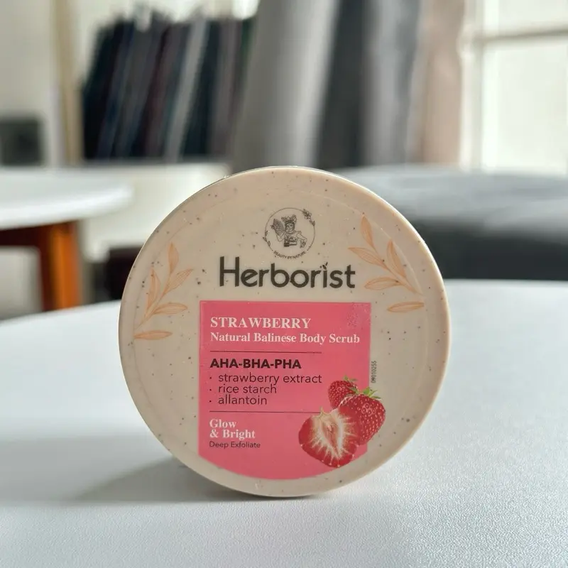 Lulur Herborist all varian 100g Mencerahkan kulit NEW! Herborist Natural Balinese Body Scrub Pha Exfoliating Mandi Tubuh Niacinamide Pencerah Perawatan Glycolic Kotoran 6