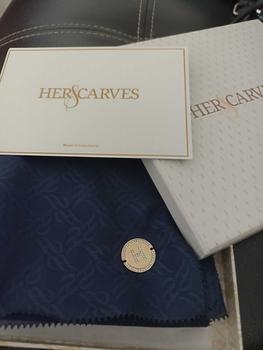 Product Review of Classy Emboss Hers - Kerudung Hijab Segi Empat Polos Box Premium by HerScarves - Ecer (1pcs) Square Muslim Wanita from b**a 0