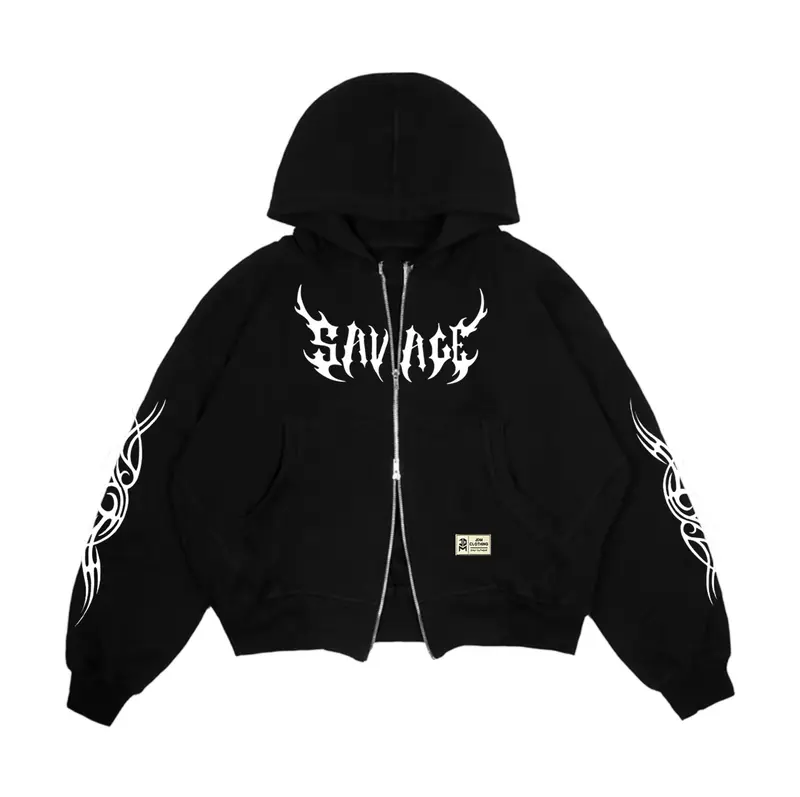 JDMCO - Boxy Zipper Hoodie Fleece 280 Gsm Double Kepala Zipper Unisex 0